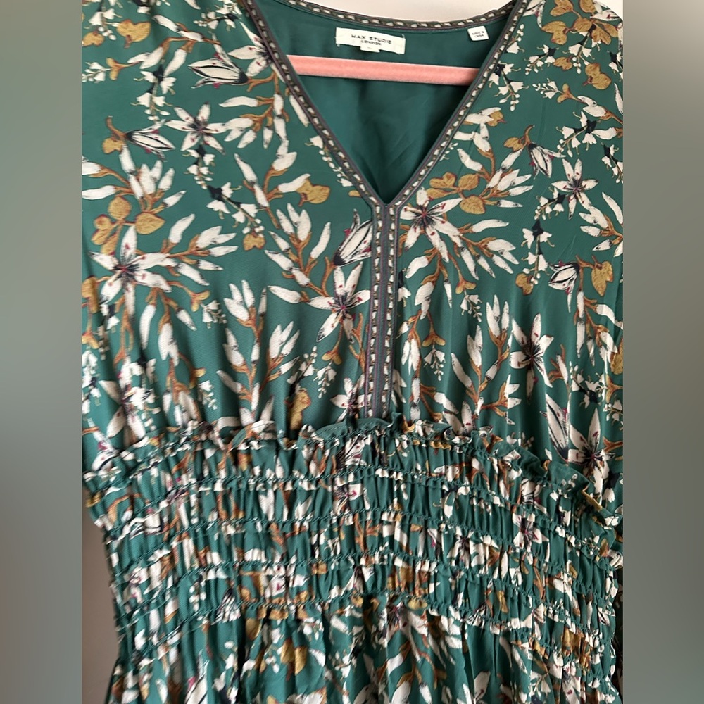 Max Studio Teal Floral Dress